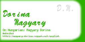 dorina magyary business card